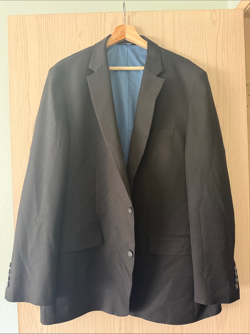 Haggar Black Men's Blazer with Subtle Notch Lapel